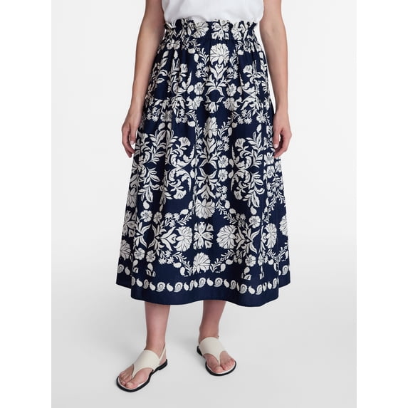 Time and Tru Women’s Tiered Cotton Maxi Skirt, Sizes XS-XXXL