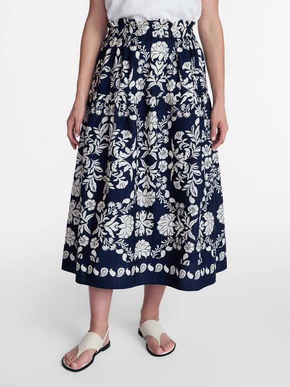 Women’s Tiered Cotton Maxi Skirt, Sizes XS-XXXL