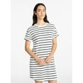 thumbnail image 1 of Time and Tru Women's Cotton T-Shirt Dress with Short Sleeves, Sizes XS-XXXL, 1 of 6