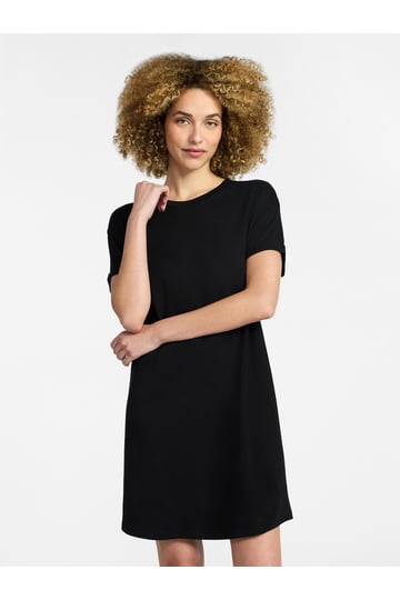 white christmas dresses Black T-Shirt Dress main image 1