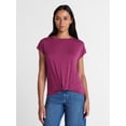 thumbnail image 1 of Time and Tru Women's Twist Cap Sleeve Top Sizes XS-XXXL, 1 of 5