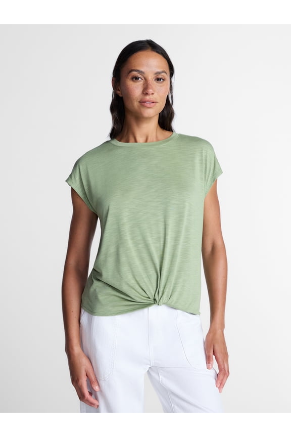 Women's Twist Cap Sleeve Top Sizes XS-XXXL