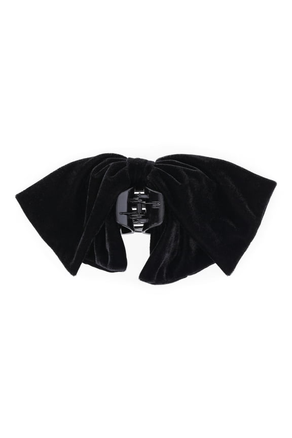 Women's Velvet Bow Hair Claw Clip, Black