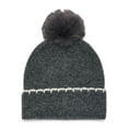 thumbnail image 1 of Time and Tru Women's Whipstitch Beanie, One Size, Dark Heather Grey, 1 of 4