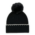 thumbnail image 1 of Time and Tru Women's Whipstitch Beanie, One Size, Black Soot, 1 of 4