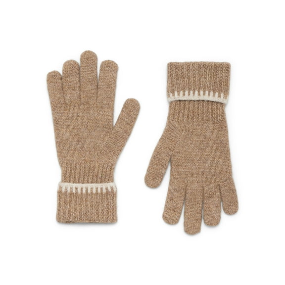 Time and Tru Women's Whipstitch Gloves, One Size, Tan