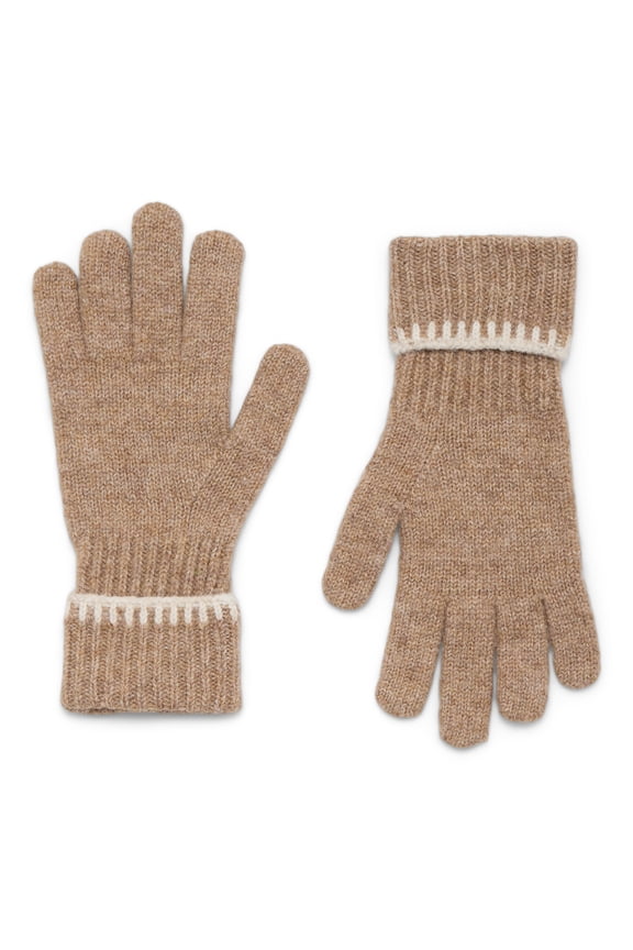 Women's Whipstitch Gloves, One Size, Tan