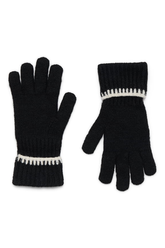 Women's Whipstitch Gloves, One Size, Black Soot