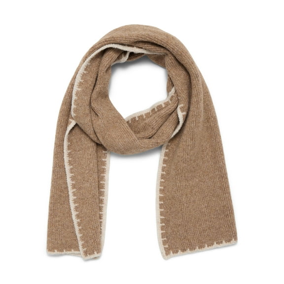 Time and Tru Women's Whipstitch Scarf, One Size, Tan