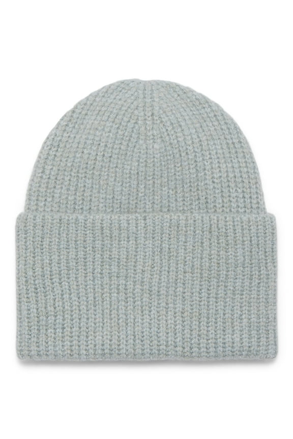 Women's Wide Cuff Beanie, One Size, Grey