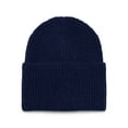thumbnail image 1 of Time and Tru Women's Wide Cuff Beanie, One Size, Navy, 1 of 4
