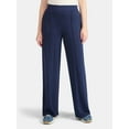 thumbnail image 1 of Time and Tru Women's Wide Leg Knit Pant, Sizes XS-XXXL, 1 of 5