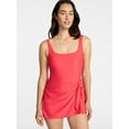 thumbnail image 1 of Time and Tru Women's and Women's Plus Size Wrap Swim Dress, Sizes XS-3X, 1 of 5