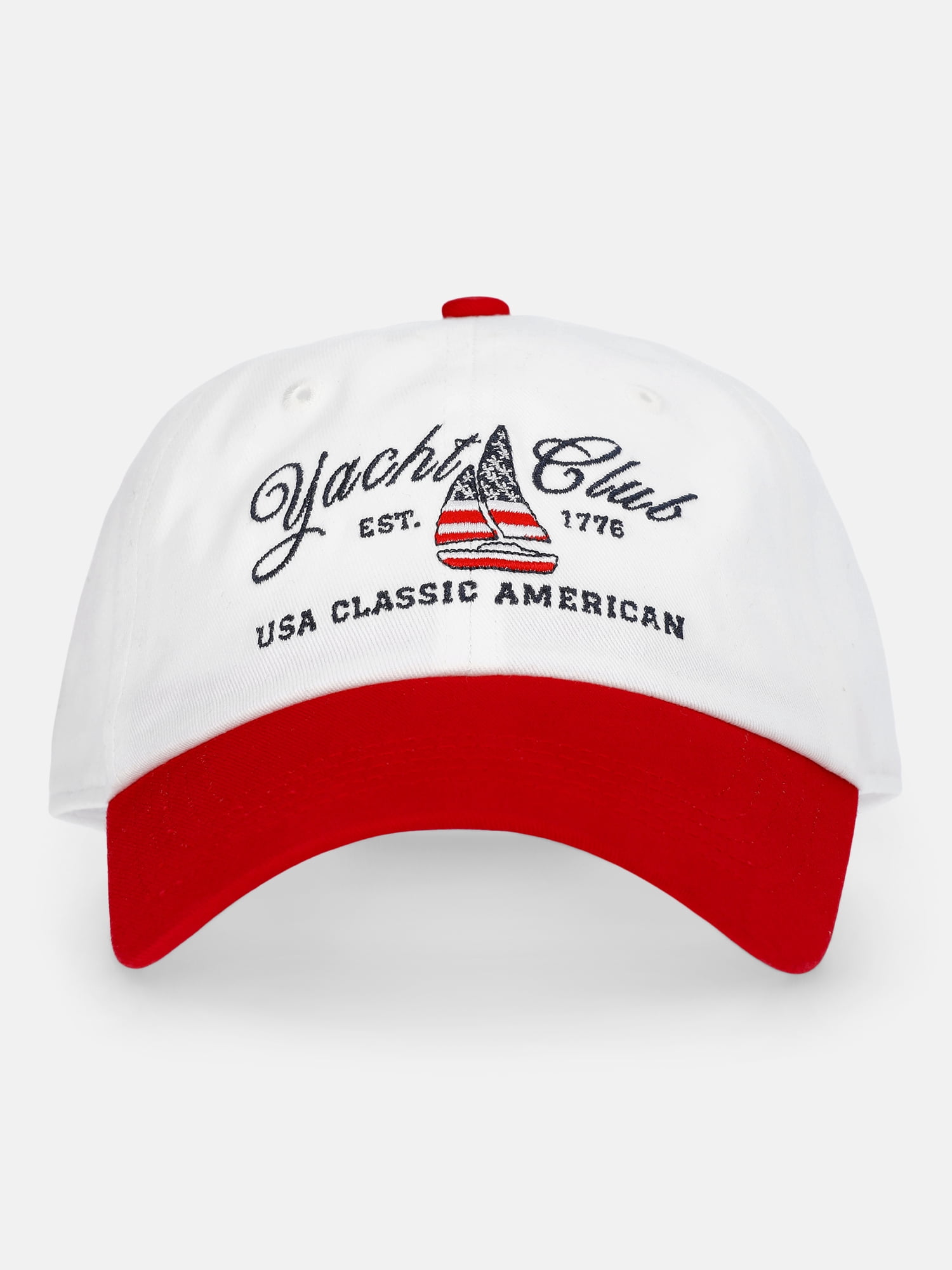 Time and Tru Women's Yacht Club Embroidered Baseball Hat, Parchment