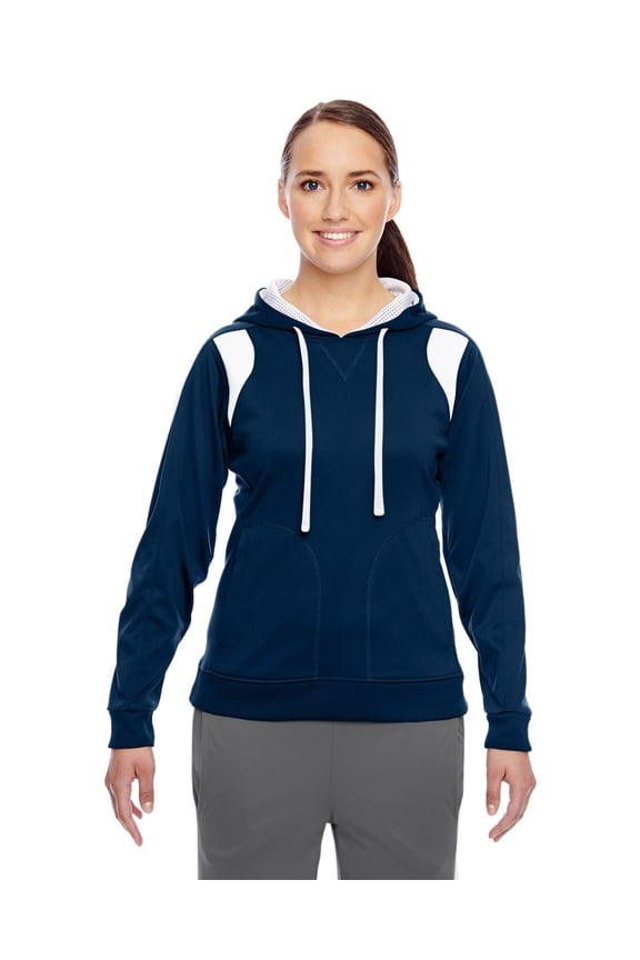 TT30W Team 365 Ladies' Elite Performance Hoodie Sport Dark Navy/White 2XL