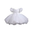 thumbnail image 1 of TTAO Baby Toddler Girls Sequined Bow Tulle Tutu Dress Princess Pageant Birthday Party Dressing Gown White 110, 1 of 6