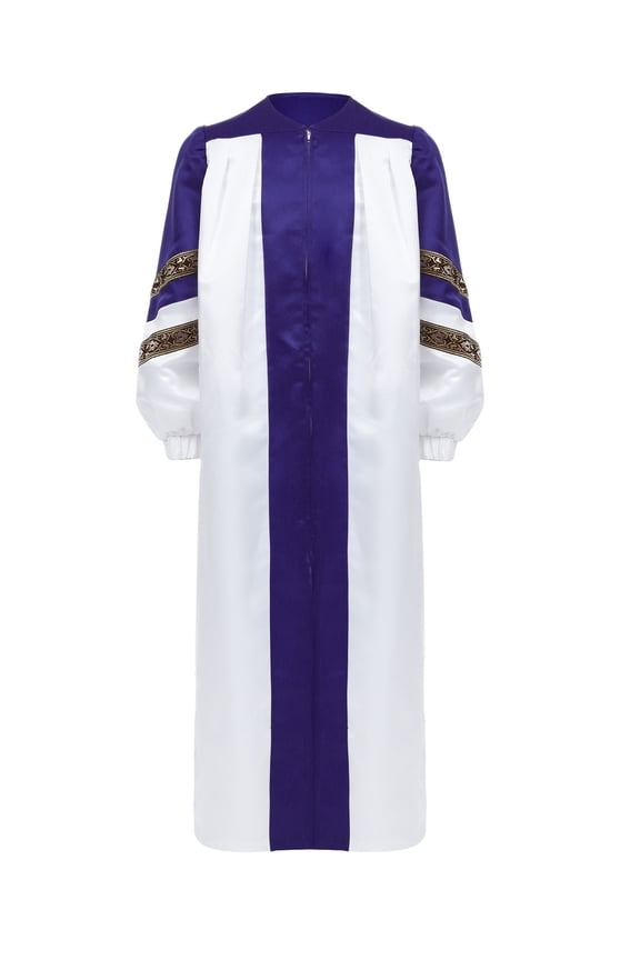 Baptism Church Gown for Boys Praise Dance Dresses Choir Robe Tunic Dancewear Graduation Clothing Purple 12