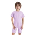 thumbnail image 1 of TTAO Children's Adaptive Wear Special Needs Clothing Anti-Strip Romper Jumpsuit One-Piece Back Zipper Shorty Bodysuit Lavender 4, 1 of 5
