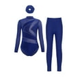 thumbnail image 1 of TTAO Girl's Full Body Dance Unitard Athletic Jumpsuit Active Bodysuit Biketard Tracksuit Figure Skating Outfit Navy Blue 16, 1 of 5