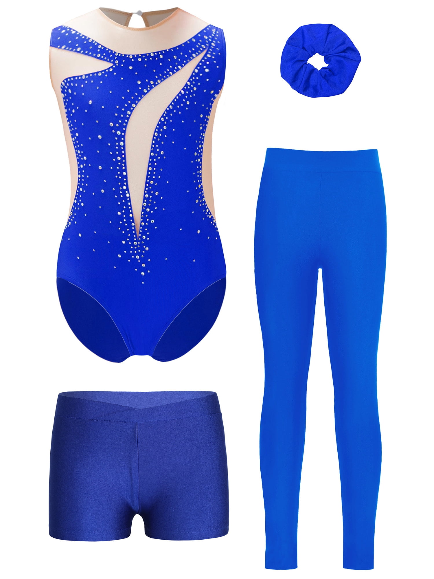 TTAO Girls Figure Skating Outfits Dance Unitards Gymnastics Leotard ...