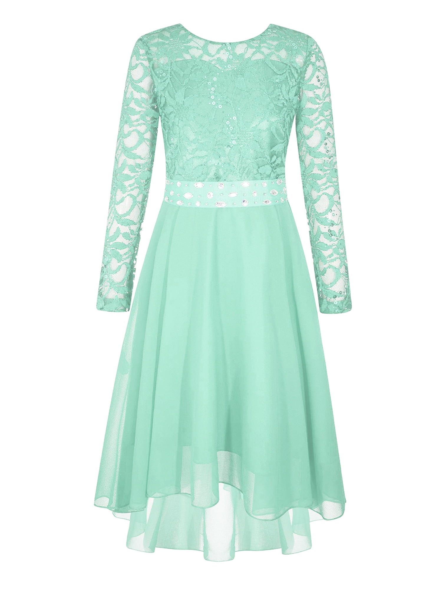 TTAO Girls Long Sleeve Floral Lace Wedding Party Formal Flower Dress Kids Special Occasion Dresses Mint Green 14 - Walmart.com TTAO Girls Long Sleeve Floral Lace Wedding Party Formal Flower Dress Kids Special Occasion Dresses Mint Green 14 - Walmart.com