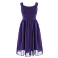 thumbnail image 1 of TTAO Kids Big Girl Chiffon Formal Party Dress Flower Girls Wedding Dress Pageant Prom Ball Gowns Purple 12, 1 of 7