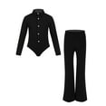 thumbnail image 1 of TTAO Kids Boys Latin Modern Dance Leotard Salsa Jazz Dance Costume Long Sleeves Romper Bodysuit with Leggings Pants Black 6, 1 of 5