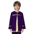 thumbnail image 1 of TTAO Kids Boys Liturgical Praise Dance Top Metallic Shiny Cross Pullover Tunic Shirt for Worship Dance Purple 8, 1 of 4