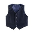 thumbnail image 1 of TTAO Kids Boys V-Neck Formal Suit Vest Gentleman Wedding Prom Party Dress Waistcoat Navy Blue-A 8, 1 of 7