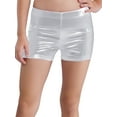 thumbnail image 1 of TTAO Kids Girls Elastic Waist Dance Bottoms Gymnastics Shorts Sports Yoga Workout Sparkle Activewear Silver 15-16, 1 of 3