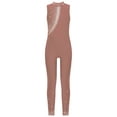 thumbnail image 1 of TTAO Kids Girls Full Body Unitard Shiny Diamond Mock Neck Sleeveless Jumpsuit Skating Bodysuit Dancewear Dusty Pink 6, 1 of 5