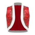 thumbnail image 1 of TTAO Kids Shiny Sequins Vest Christmas Sleeveless Open Front Dressy Waistcoat Festival Dance Coat Red 12, 1 of 5