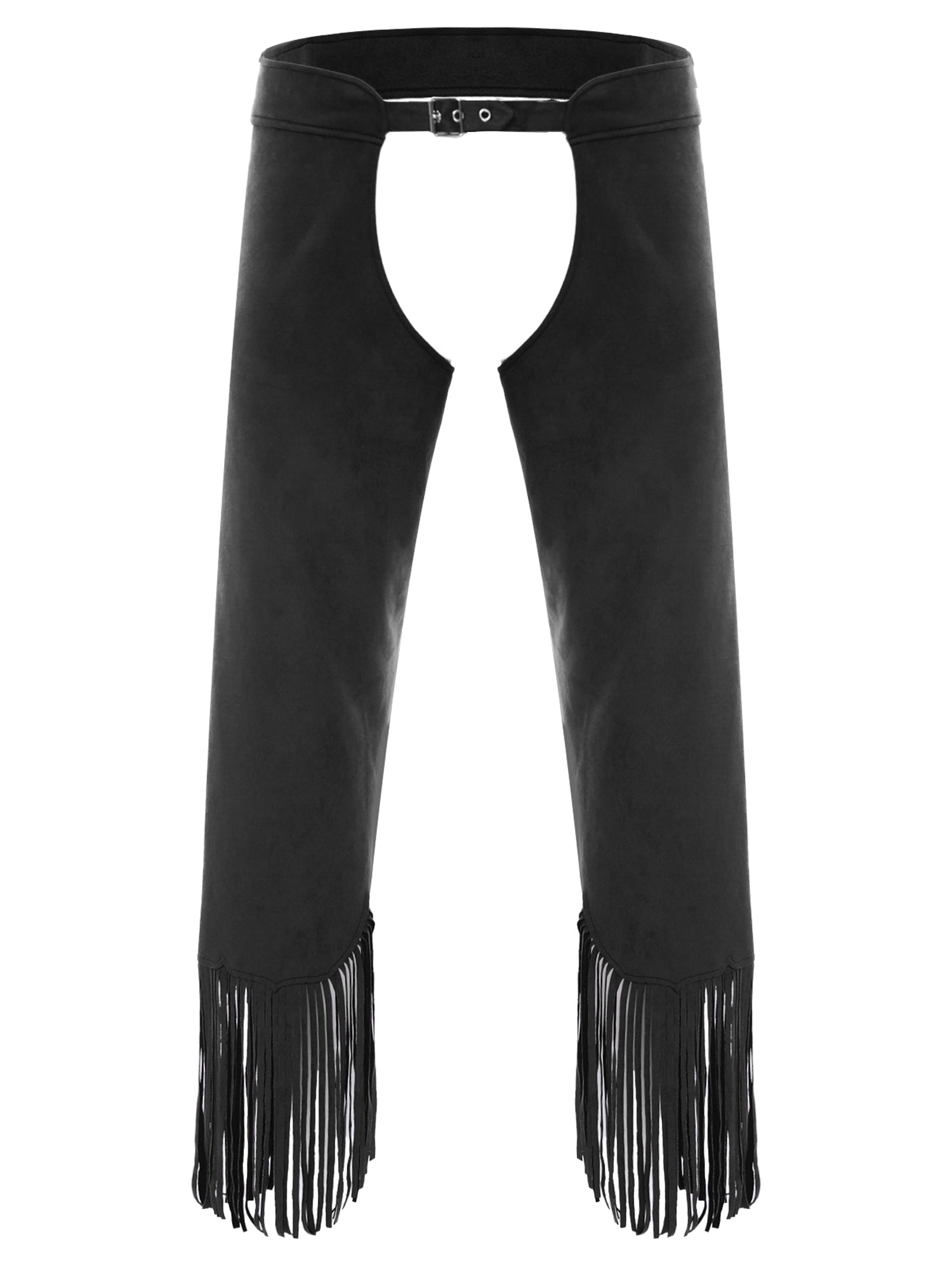 TTAO Men's Vintage Cowboy Chaps with Tassels Fringe Pants for Western ...