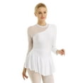 thumbnail image 1 of TTAO Women's Adult Figure Ice Skating Dress Cutout Backless Ballet Dance Leotard Costume White Medium, 1 of 7