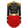 thumbnail image 1 of TTAO Womens Circus Ringmaster Role Play Bodysuit Halloween Carnival Party Dress Long Sleeve Leotard Black 3XL, 1 of 5