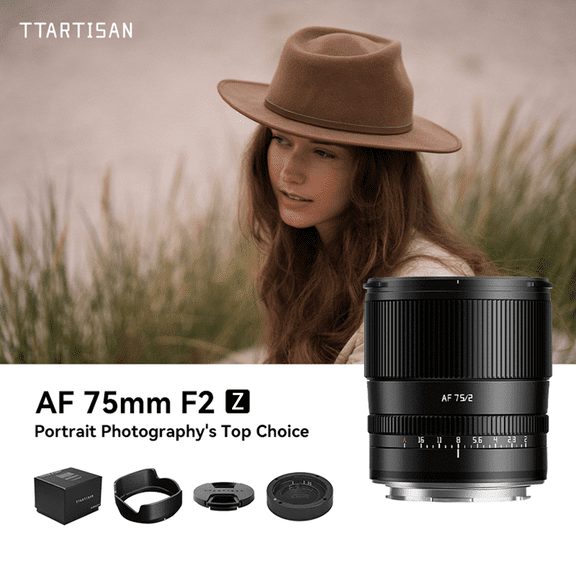 TTARTISAN AF 75mm F2 Portrait Lens Auto Focus Full Frame Prime Lenses for Nikon Z-Mount