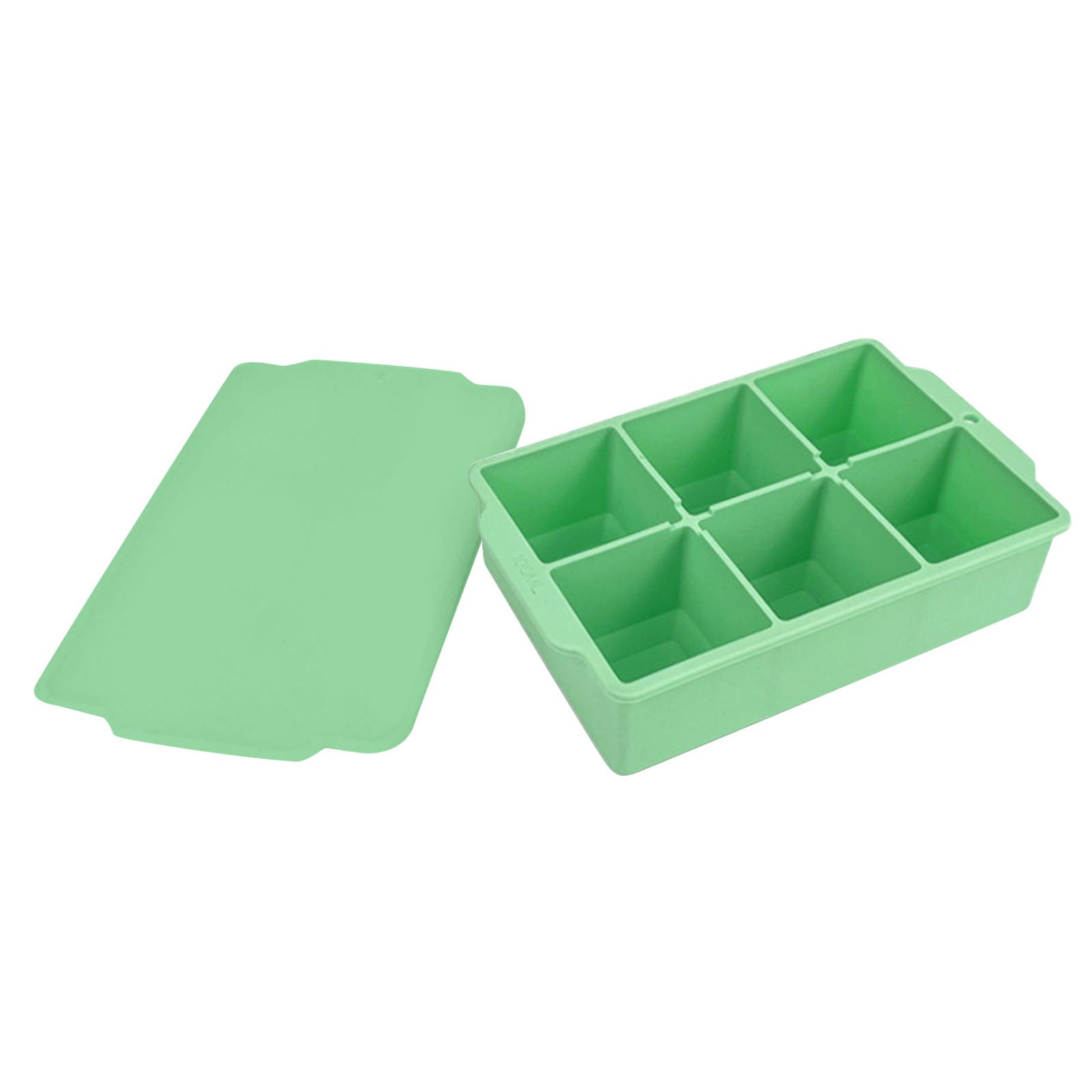TTAUHJUT Ice Cube Tray With Lid Stackable Big Silicone Square Ice Cube For Whiskey Juice And