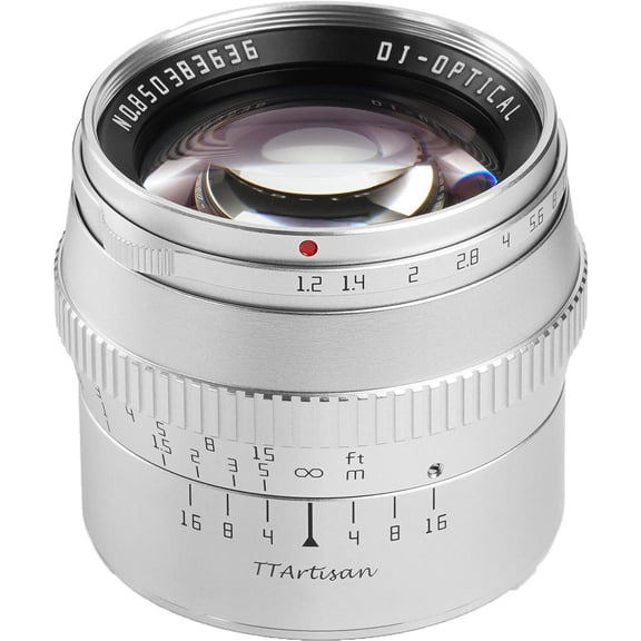 TTArtisan 50mm f/1.2 Lens for Sony E, Silver