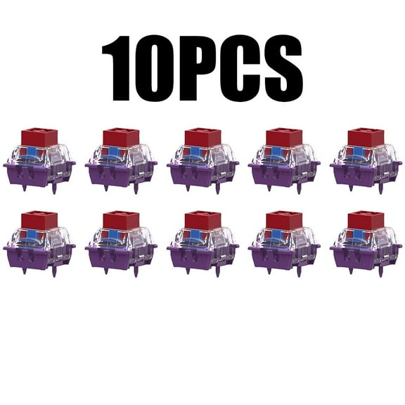 TTC King of Magnetic Linear Switches for Keyboard DIY,10pcs,Purple/Blue/Red,355gf Initial Pressure,100M Clicks Lifespan,Customizable Conductivity