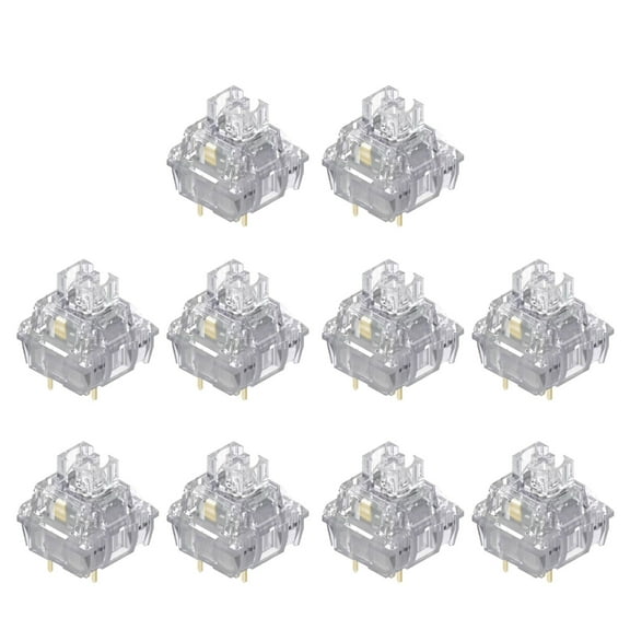 TTCs Silence Bluish White V2V3 Switches 3Pin Tactile Silence for Mechanical Keyboards Mute 2 Gold Plateds Spring Axises