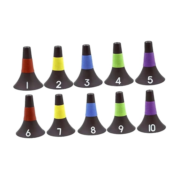 TTETTZ 10 Pieces Soccer Training Cones Fitness Sport Field Horns Shaped Sign Barrel