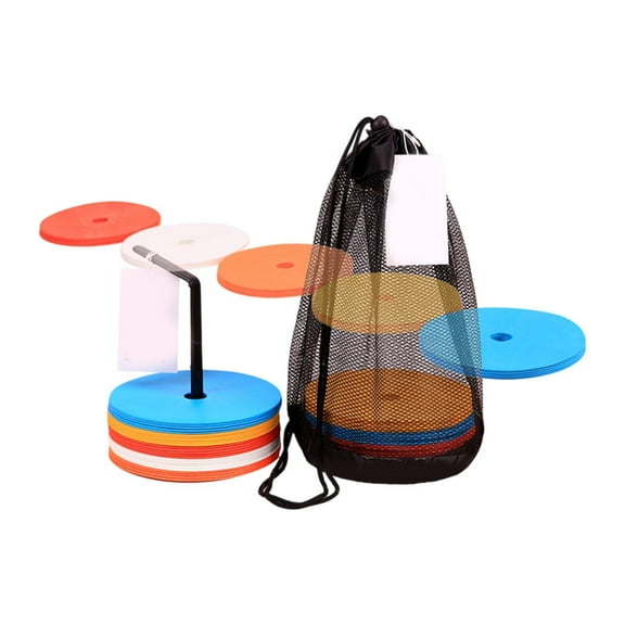 TTETTZ 25 Pieces Agility Soccer Flat Games Physical Fitness Training