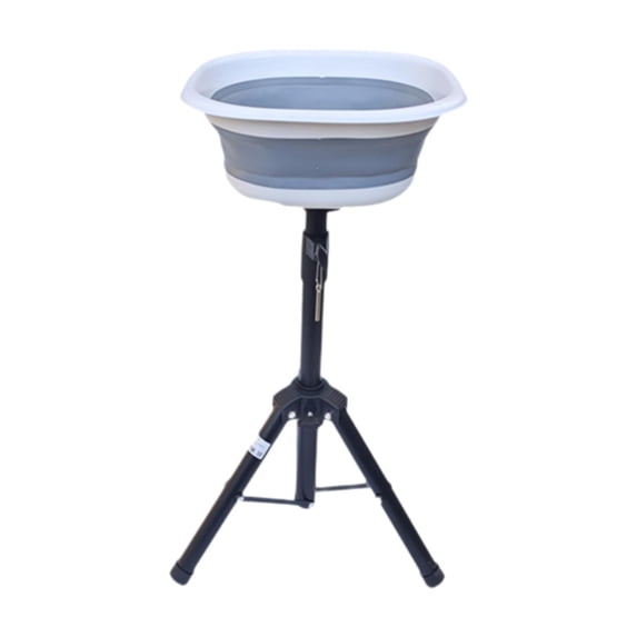 TTETTZ Pong Ball Collector Adjustable Height Easy Install Metal Stand Ball Storage Grey