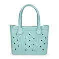 thumbnail image 1 of Time and Tru Women's Waterproof EVA Mini Beach Tote Bag, Teal, 1 of 5