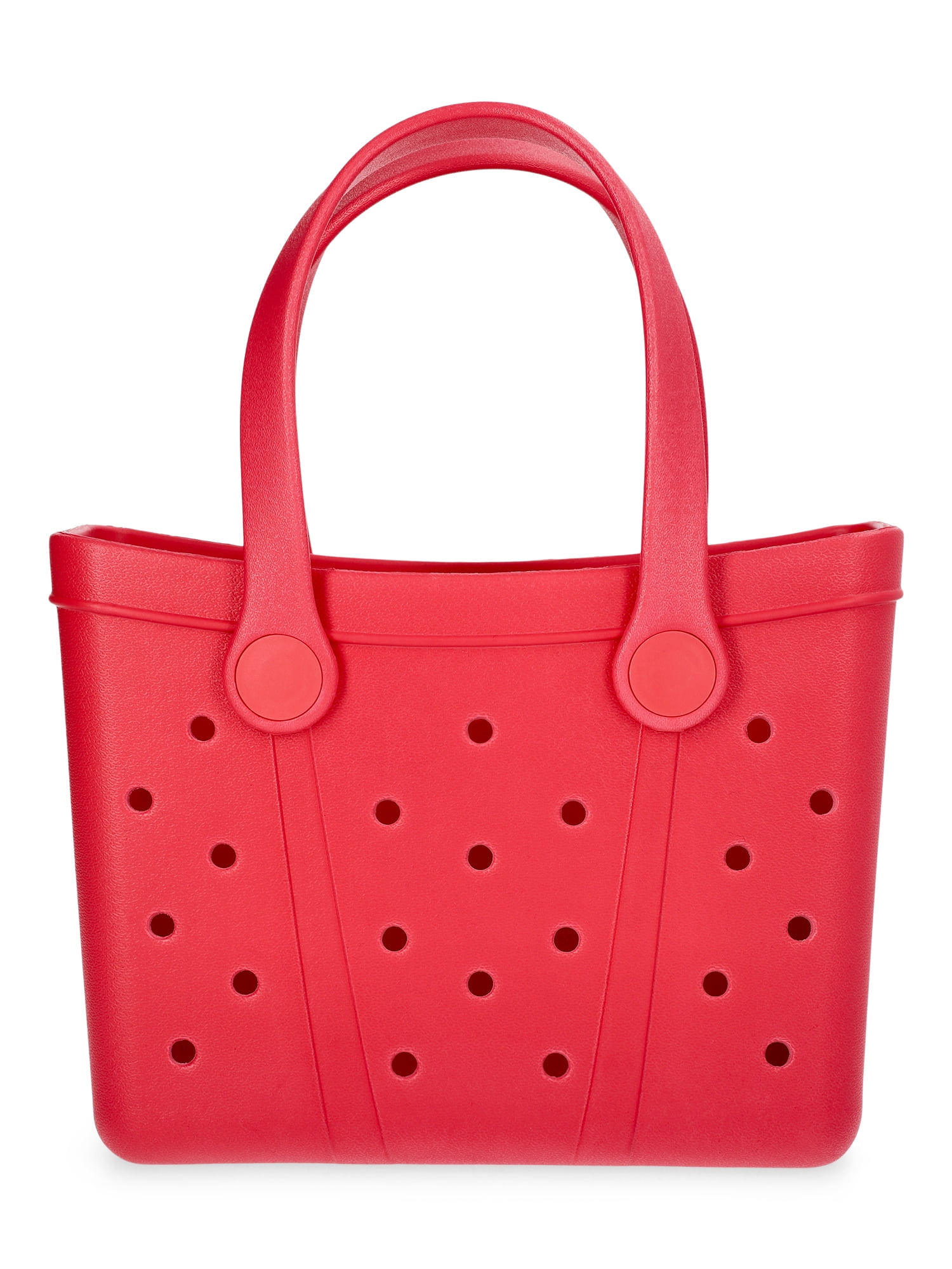 Time and Tru Women's Lightweight Mini Beach Tote Bag, Coral