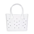 thumbnail image 1 of Time and Tru Women's Lightweight Mini Beach Tote Bag, White, 1 of 5