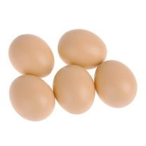 TTFDC 5Pcs Easter Eggs Plastic Brown Nest Eggs for Craft Decorate Get hens to Lay Eggs Chicken Coop Accessories