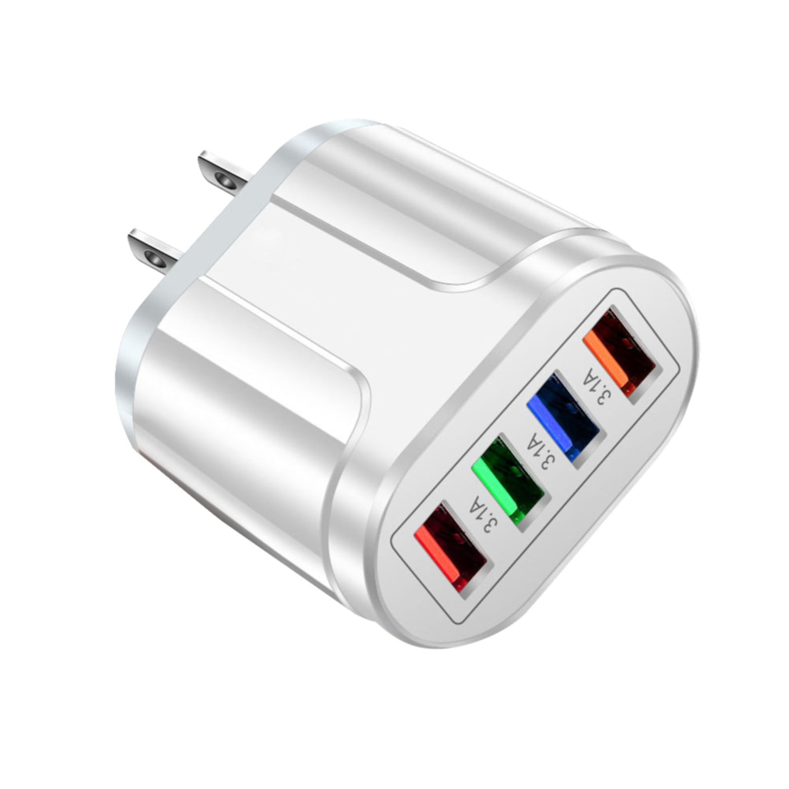 TTFDC Glowing USB Phone Charger Portable 4 Ports 3.1A Charger Compact ...