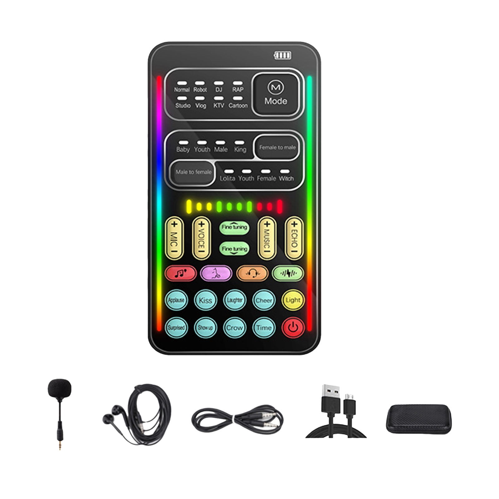 TTFDC Voice Changer Voice Modulator I9 Voice Changer Set Multifunction ...
