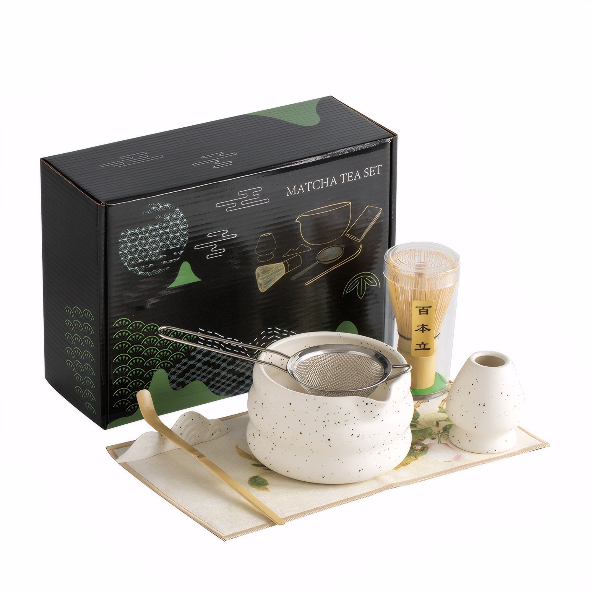 7-Piece Black Matcha Whisk Set – Complete Japanese Tea Ceremony Kit With Bowl, Whisk, Sifter & More - View #8